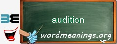 WordMeaning blackboard for audition